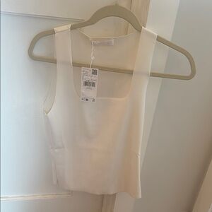 Mango Cream Fitted Tank Top